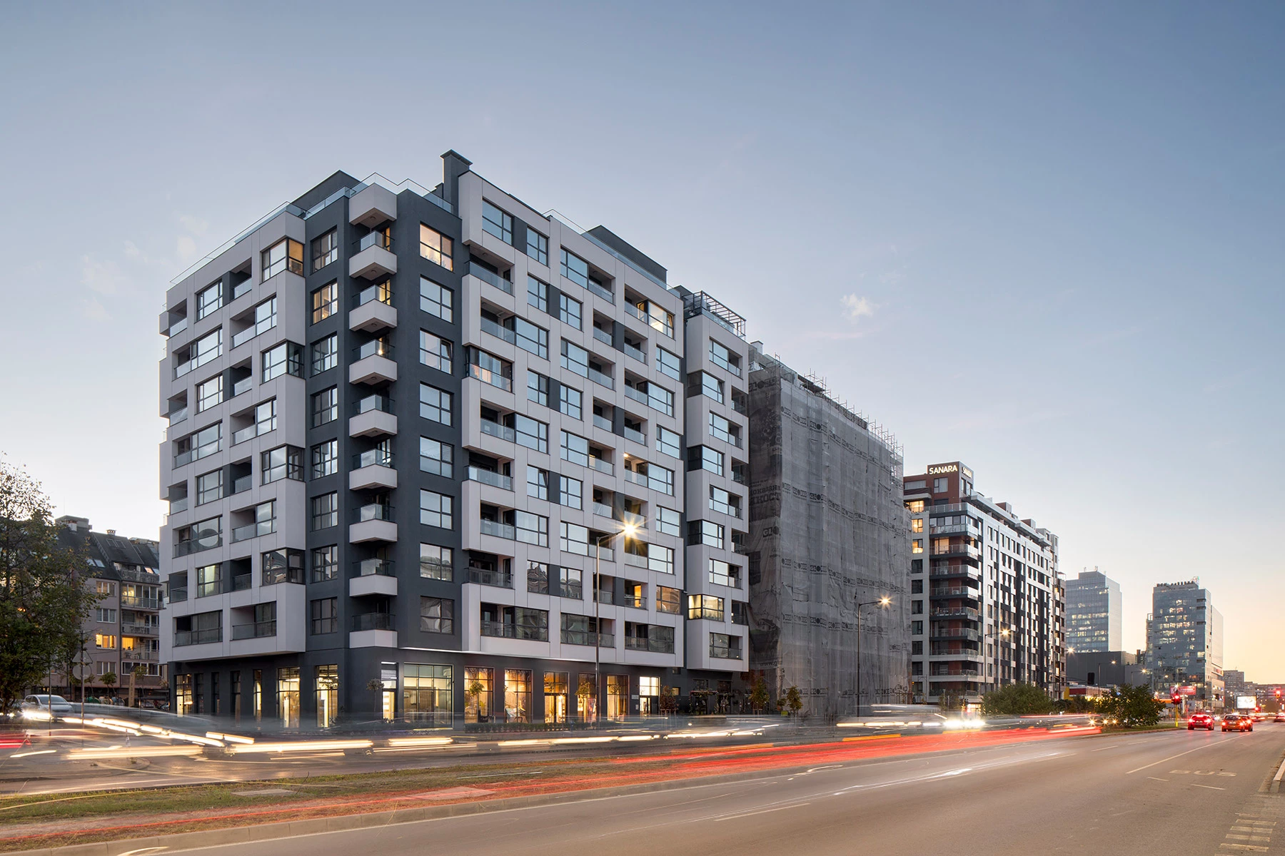 Veda Resort residential building in Sofia, overall view from the boulevard