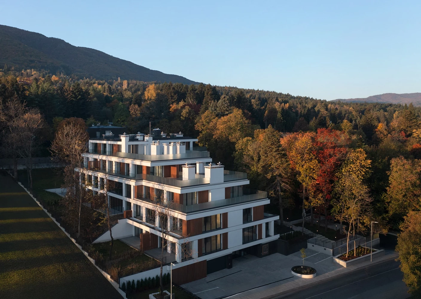 Boyana Senses set within a wooded landscape at the foot of Vitosha Mountain