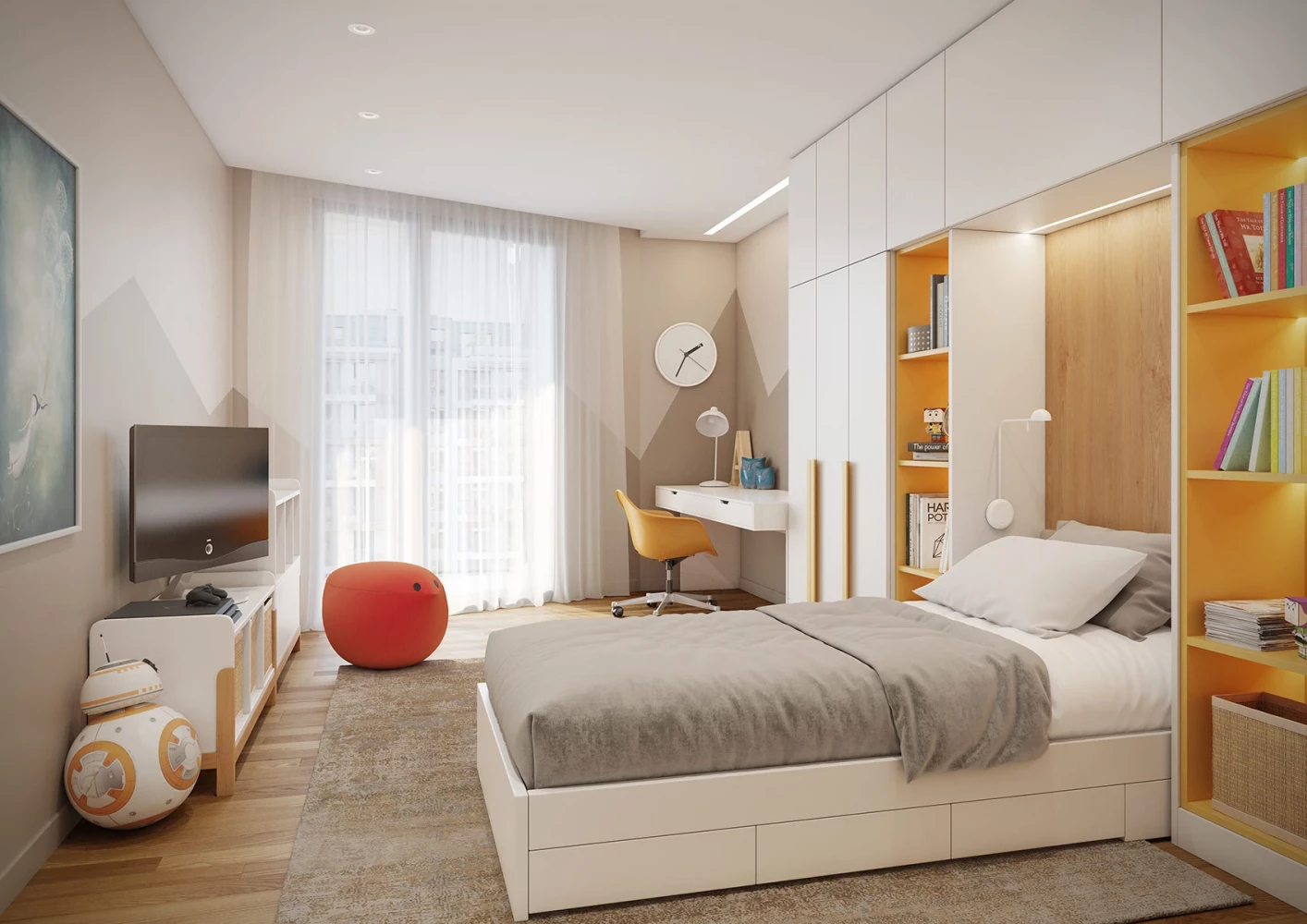 Интериор на детска стая в апартамент в NIDO Residence