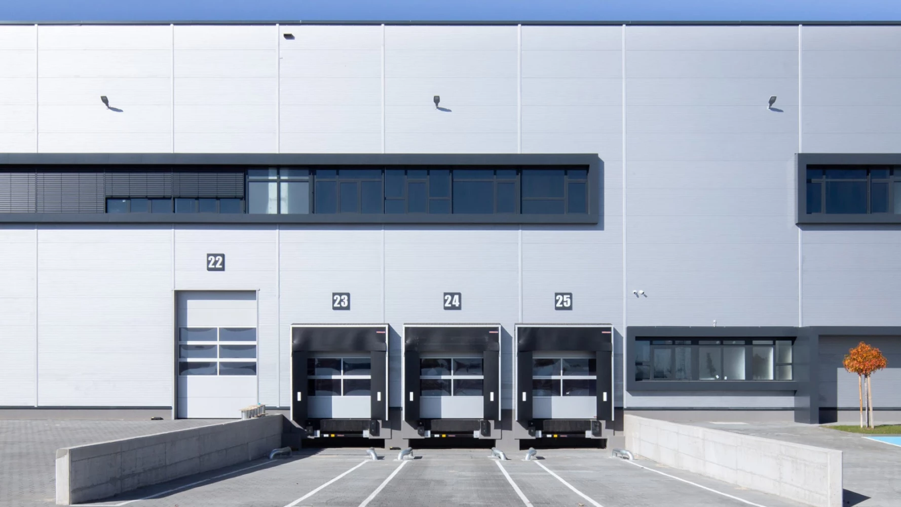 Loading docks at the Office 1 Block C logistics facility