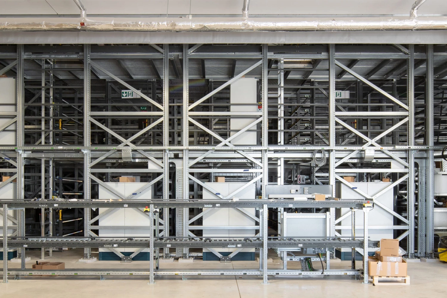 Automated storage system inside the Office 1 Block C logistics facility