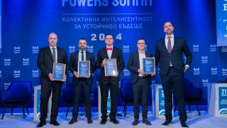 Award recipients on stage at the Annual Construction Awards M2 2024