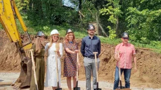 Boyana Senses project team and partners on site during the groundbreaking ceremony