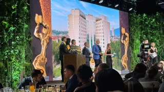 Award presentation for the Hilton Sofia renovation