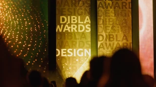 Stage graphics and audience at the Dibla Design Awards 2024