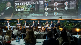 Panelists discussing workplace performance at the Office Investments & Workspace Forum 2025