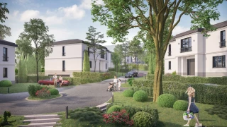 Architectural visualization of the houses and landscaped environment at Simeonovo Alleys by IPA - Architecture and more