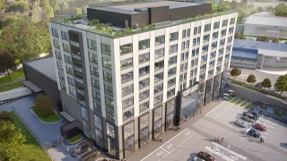 Aerial visualization of Veliko Tarnovo Business Center and the surrounding urban spaces