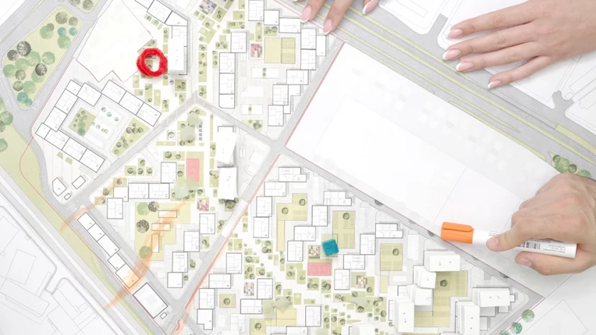 Analysis of an urban development plan and building model