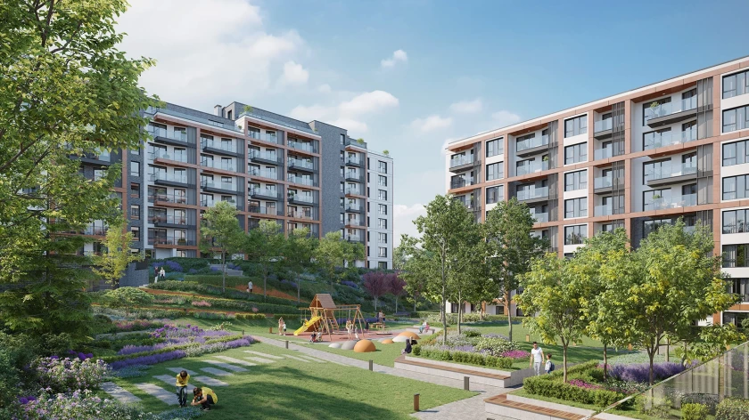 Жилищен комплекс NIDO Residence с две сгради и озеленен вътрешен парк